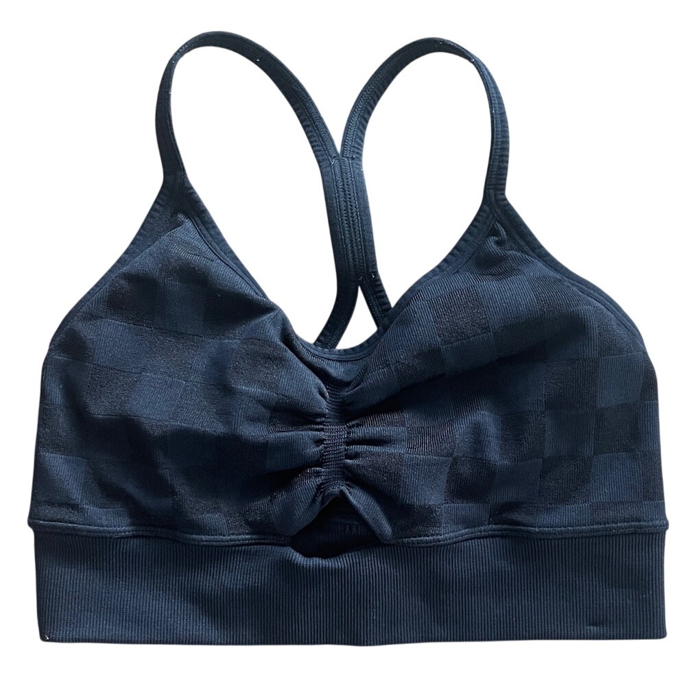 JoyLab Women's Black‎ Checkered Sports Bra XS